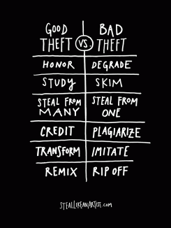 Roba como un artista "Steal like an artist"