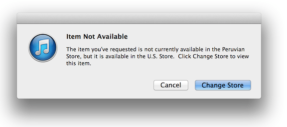 "Not available in Peruvian Store"